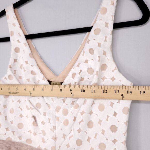 Anthropologie Eva Franco Fit & Flare Dress Size 6 Lace Overlay Light Academia - Picture 5 of 12